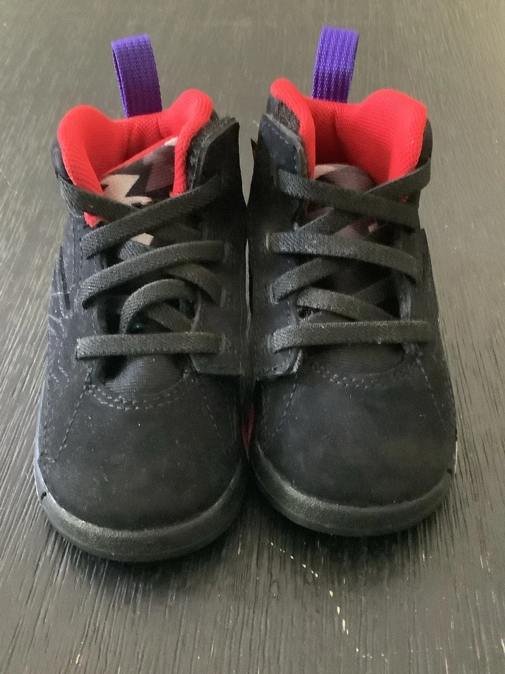 Jordan Kids Black, Red & Purple High-Top Sneakers